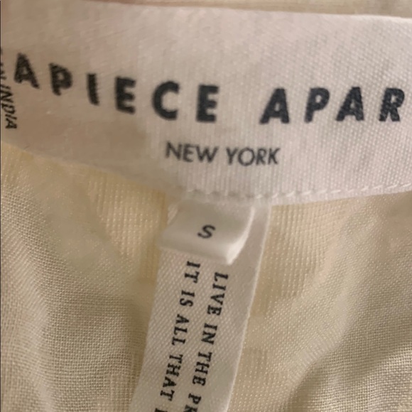 Apiece Apart Cabo Cream Midi Wrap Dress - Picture 11 of 14